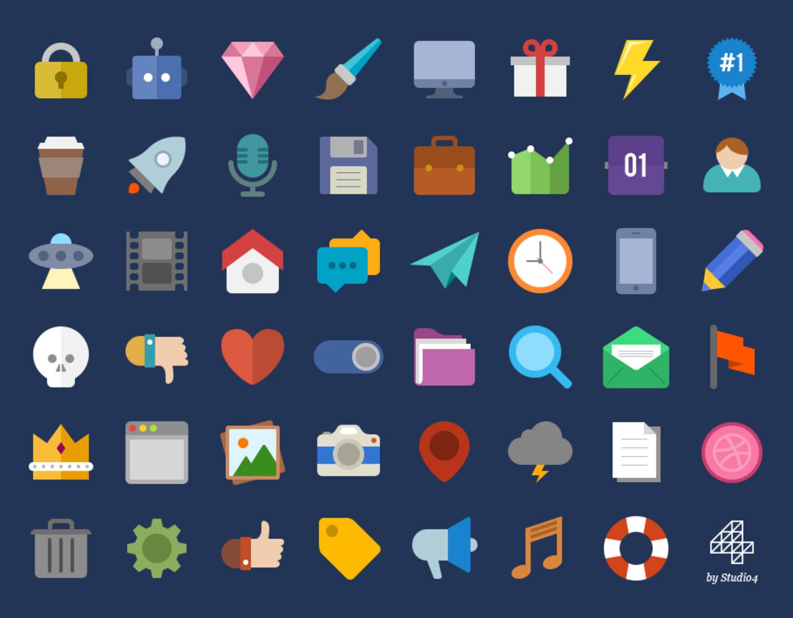 Free Flat Icons Set